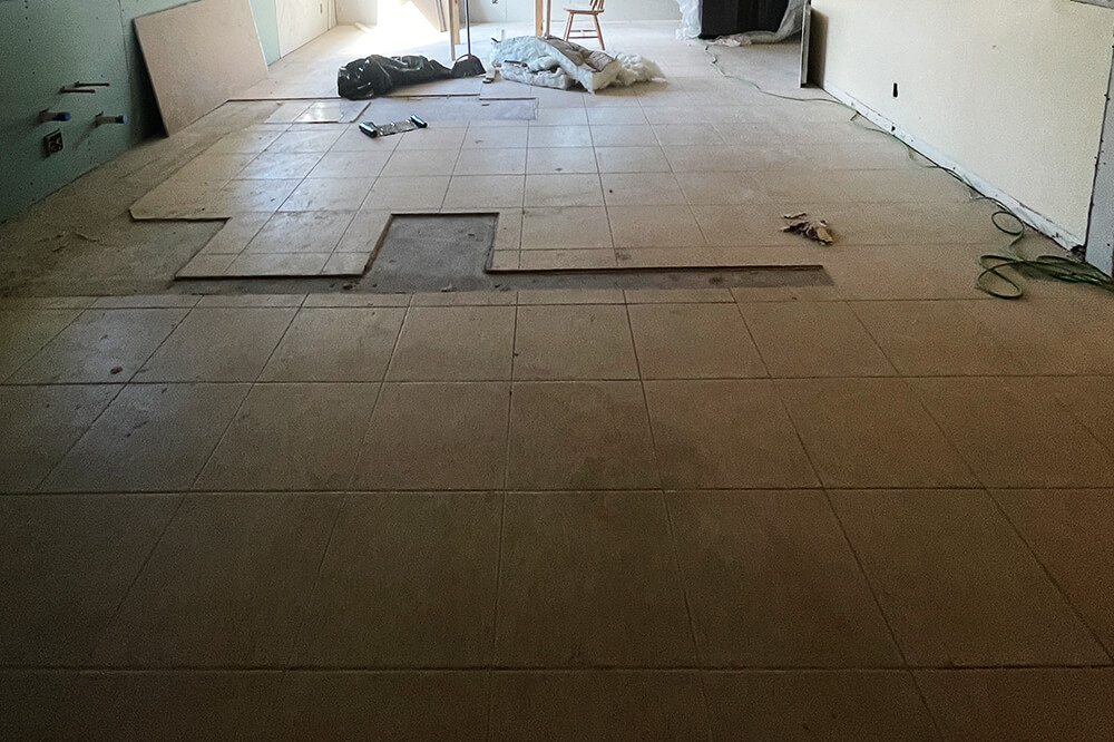 Professional flooring contractor installing high-quality flooring